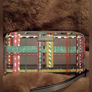 Vera Bradley Colorful Plaid Wristlet